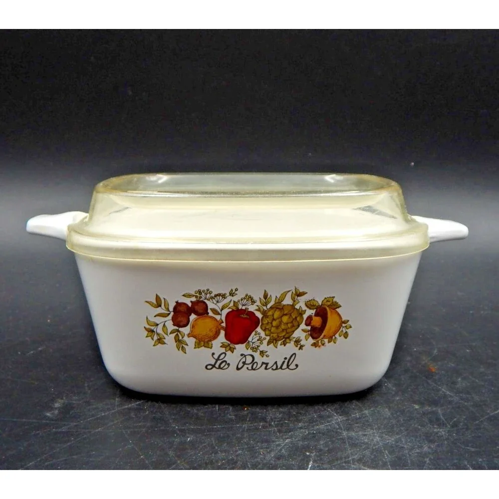 Corning Ware P-43-B Casserole Dish Spice Of Life Plastic Lid 700 ML Le Persil D